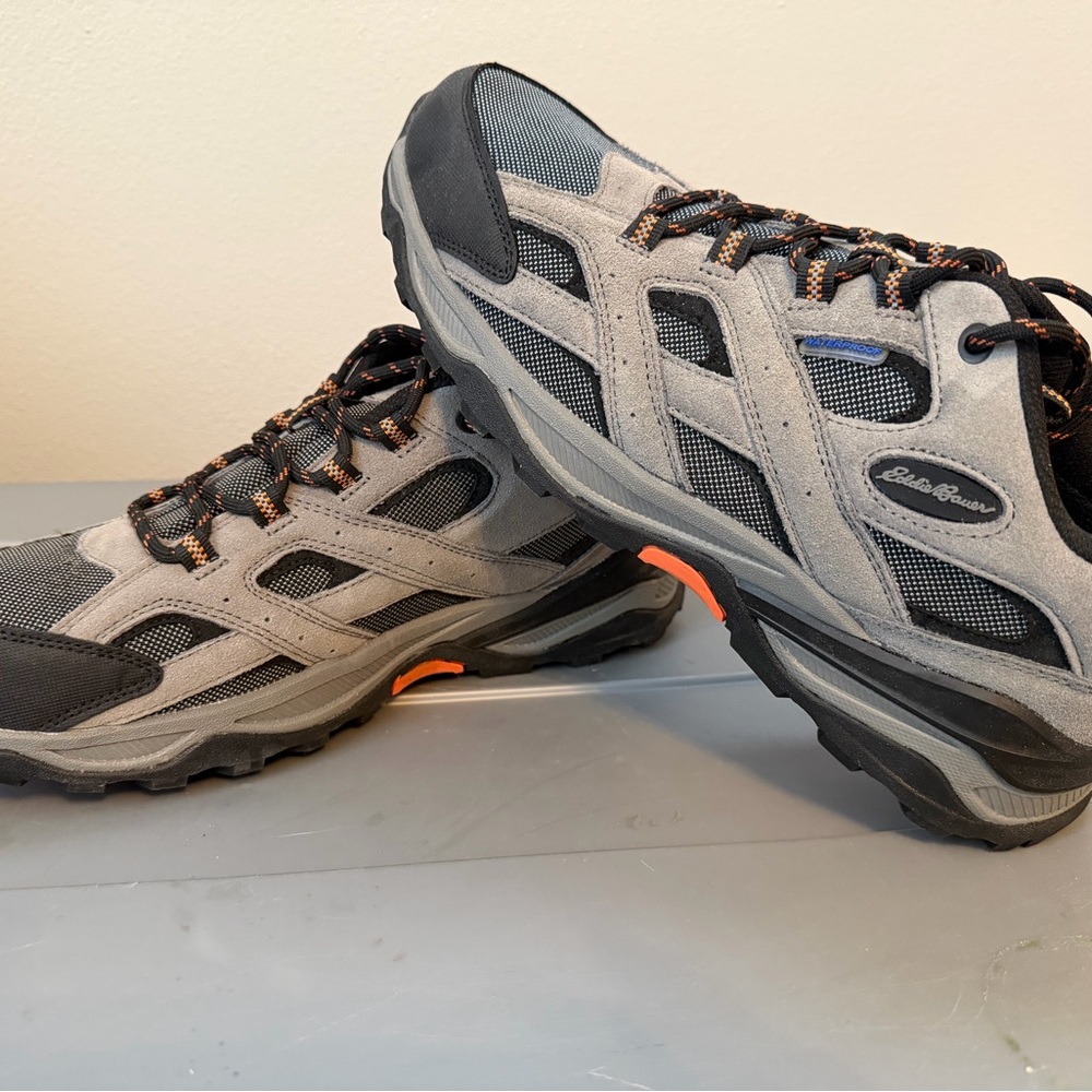 Eddie Bauer Men's Waterproof Black and Gray Athletic Shoes